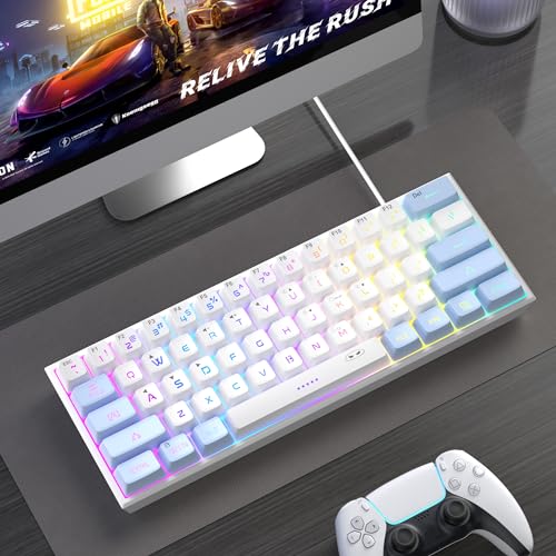 Mini 60% RGB Backlit 61 Key Ultra-Compact Mechanical Feeling Keyboard (Black) G7411
