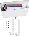 White Plastic Horizontal Mailbox with Newspaper Hook E992394