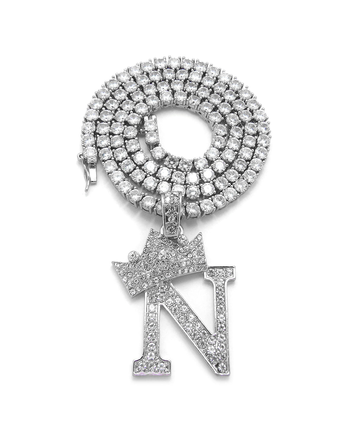 Silver Ice CZ Tennis Chain Necklace C366118