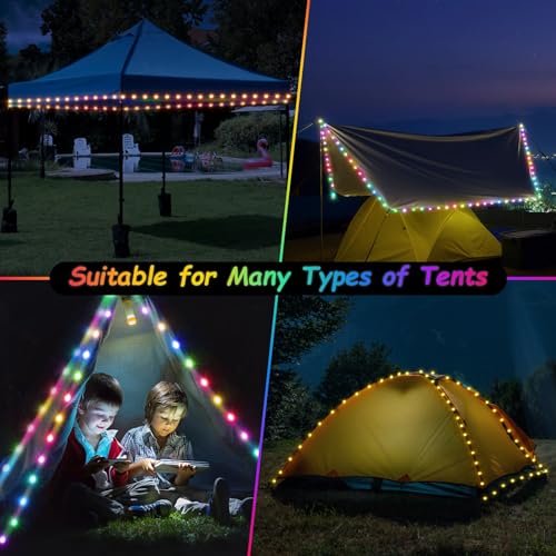40ft LED Canopy String Lights with Remote J41639