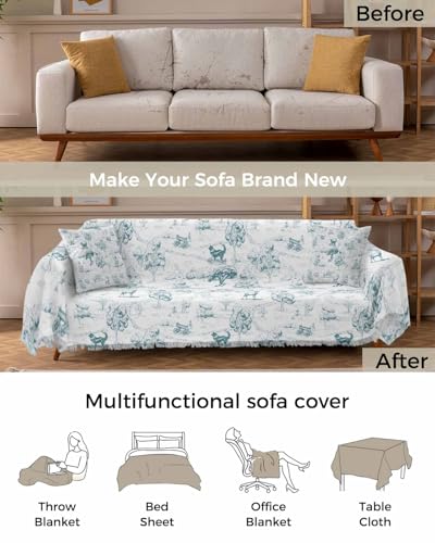 L 71"x118" Brown Sofa Couch Slipcover Z9564