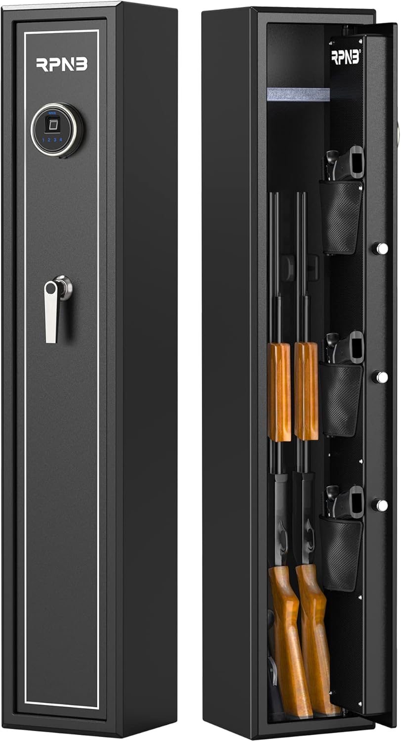 Large Biometric Rifle Safe with Removable Shelf K500819
