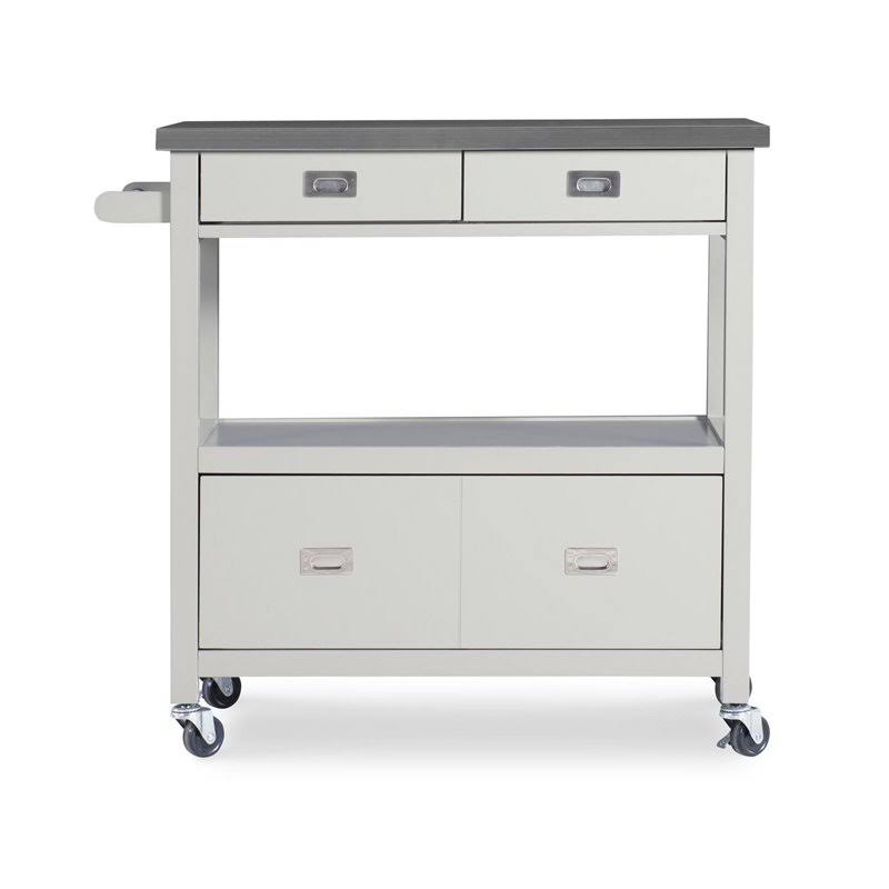 Gray Stainless Steel Top Kitchen Cart F93677