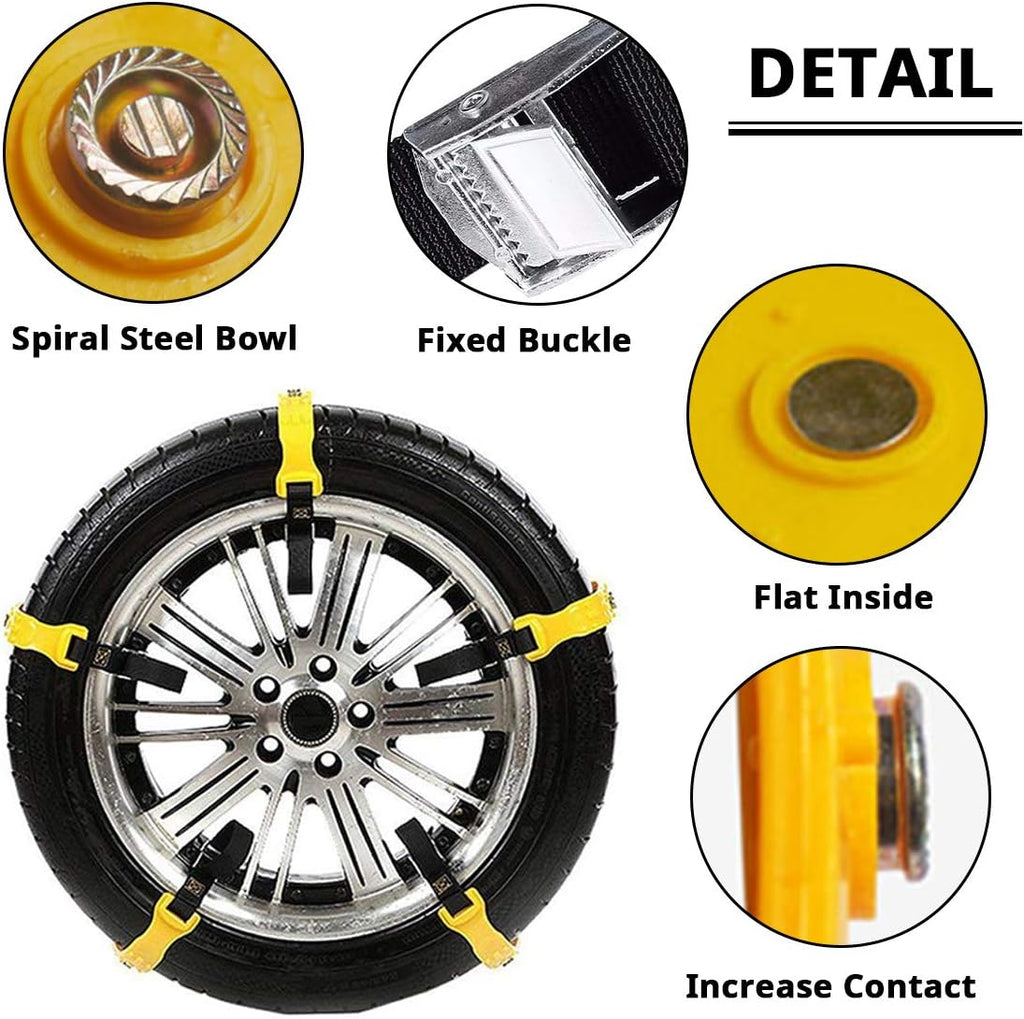 10 Pcs Car Tire Chains for Snow Ice Mud U783997