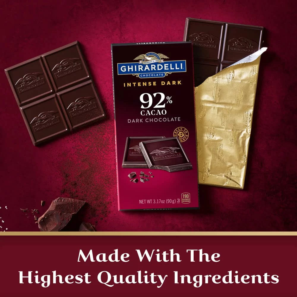 92% Cacao Dark Chocolate Bar, 3.17 Oz (Pack Of 12) X213