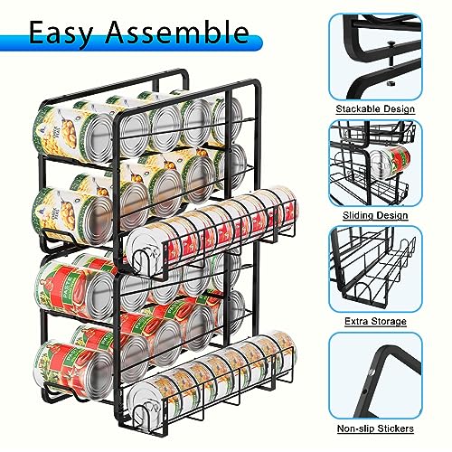 2 Pack Black Stackable Can Storage Dispenser N940776