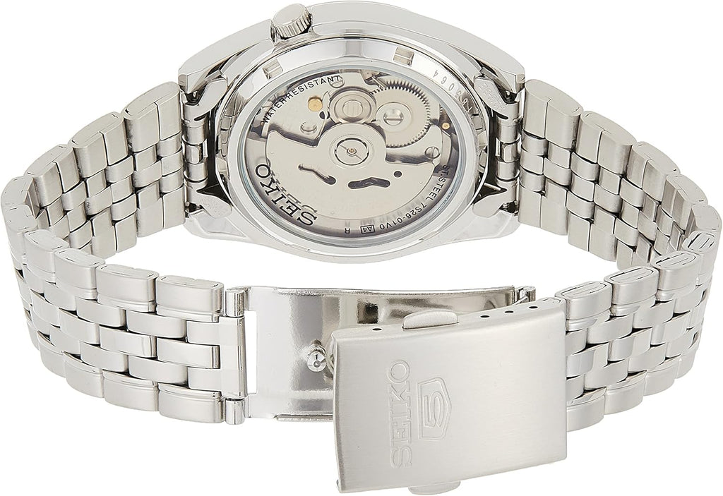 Automatic Watch with Black Dial, Day/Date Calendar, Luminous Hands, Stainless Steel Case & Bracelet I7716