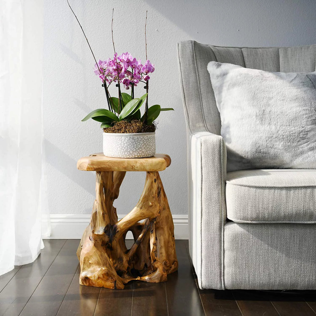 Tree Stump Side Table, 19" Tall R646