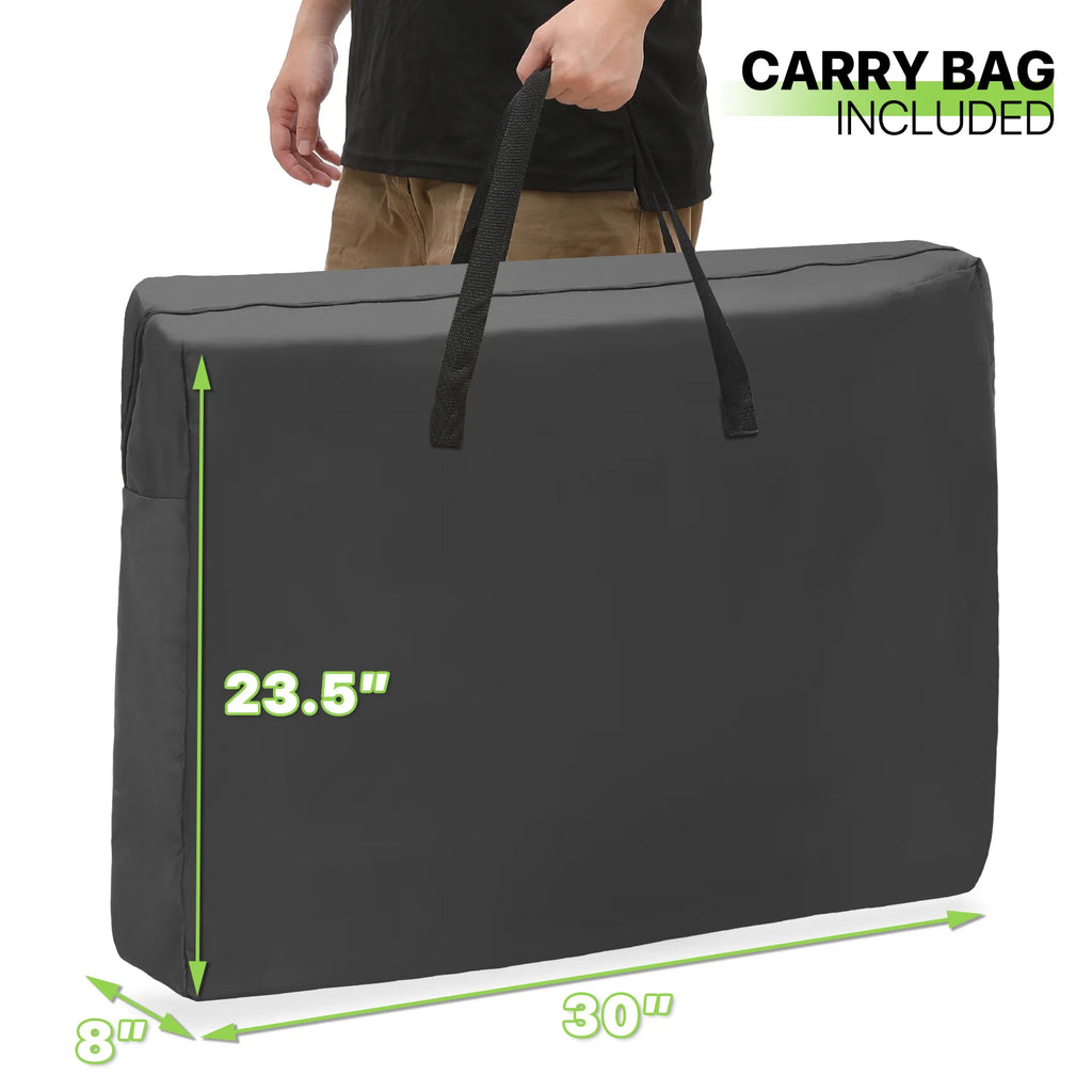 Black Portable Folding Camping Cot with Carry Bag P324