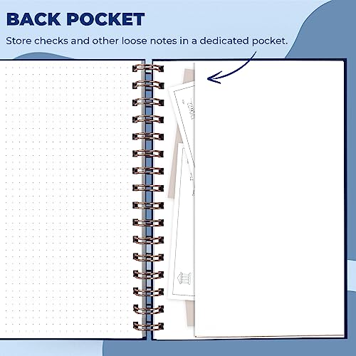 Black Spiral Hardcover Check Register V293385