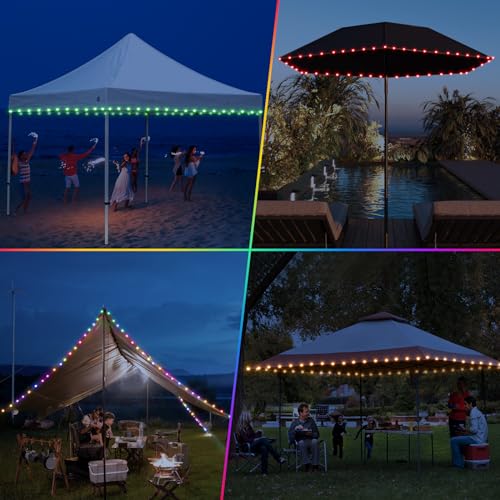 40ft LED Canopy String Lights with Remote J41639