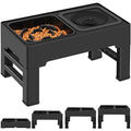 2-in-1 Elevated Slow Feeder Dog Bowls with Non-Skid Silicone Mat U248