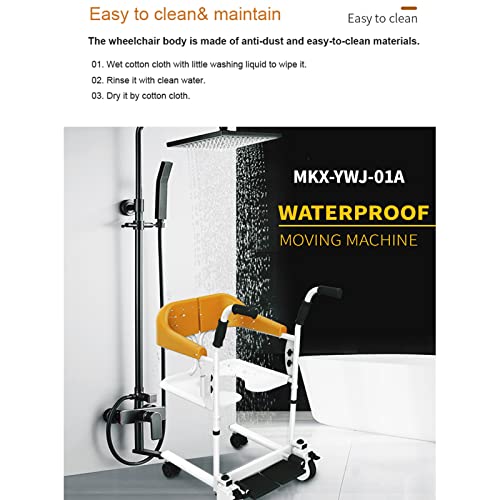 Basic Brown Patient Lift with 180° Split Seat and Commode Bucket L1067