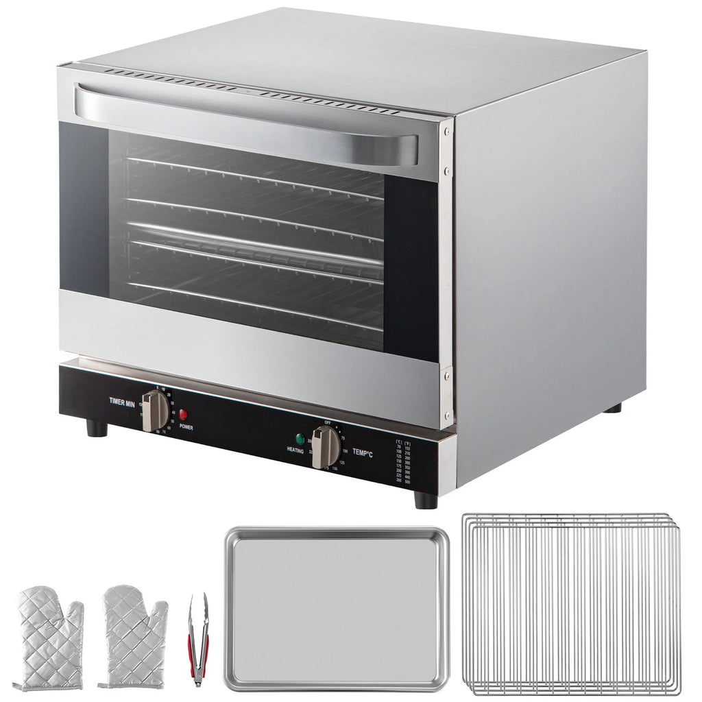 Commercial Convection Oven, 66L, 1800W, 4-Tier Y606