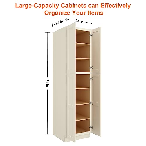 96" Tall Storage Cabinet with 2 Doors and 5 Adjustable Shelves M379