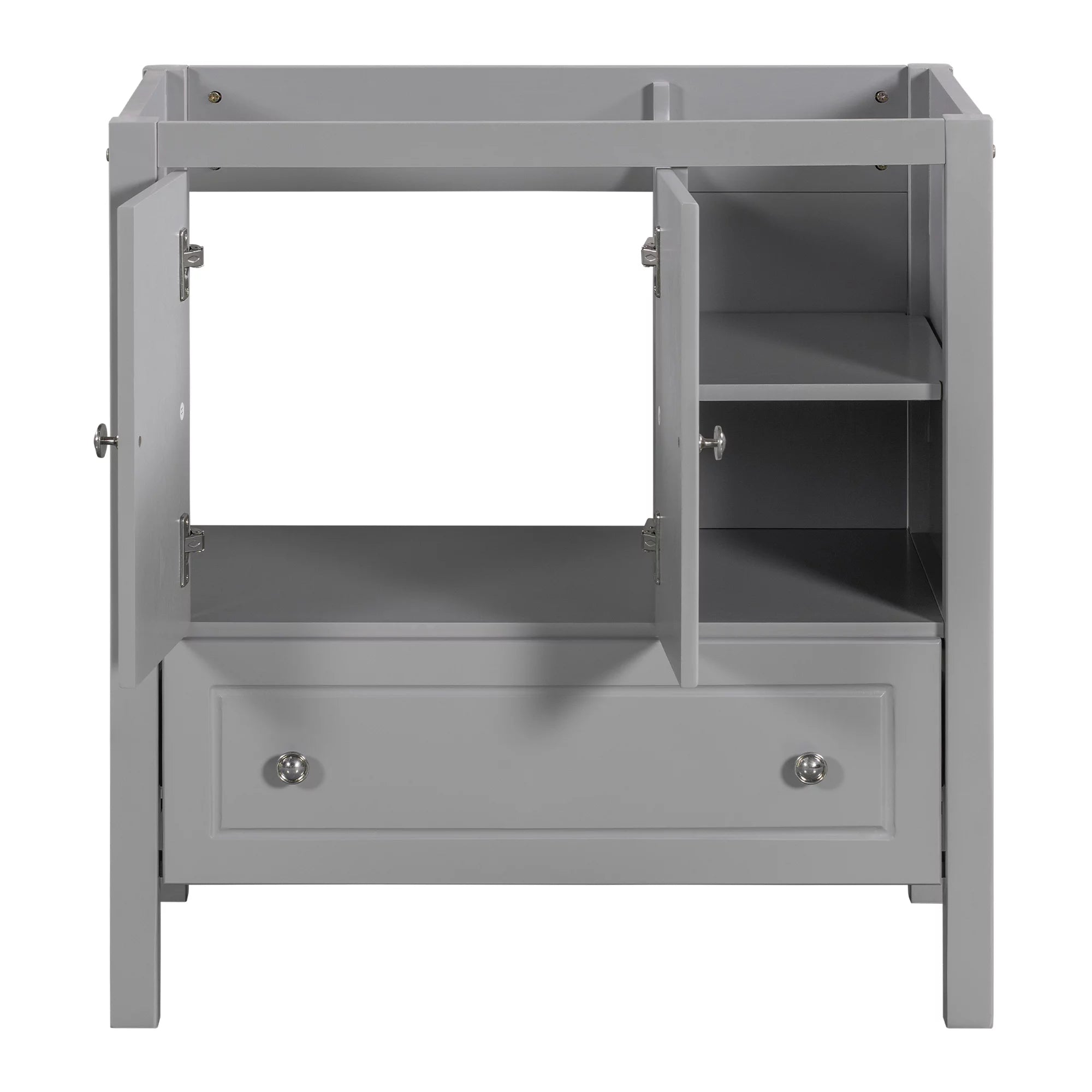 Grey Solid Wood Bathroom Vanity Base D440164