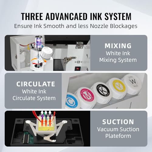 A3 Direct to Film DTF Printer with White Ink Circulation and Auto Cleaning R480