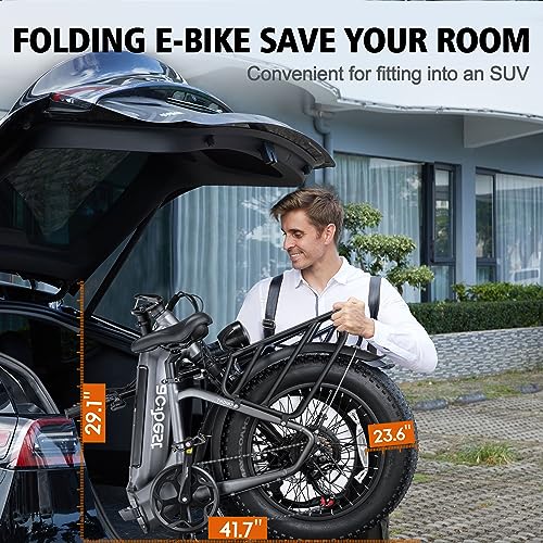 20" Fat Tire Step-Thru Electric Bike with 48V 15AH Removable Battery, 7-Speed Y45447
