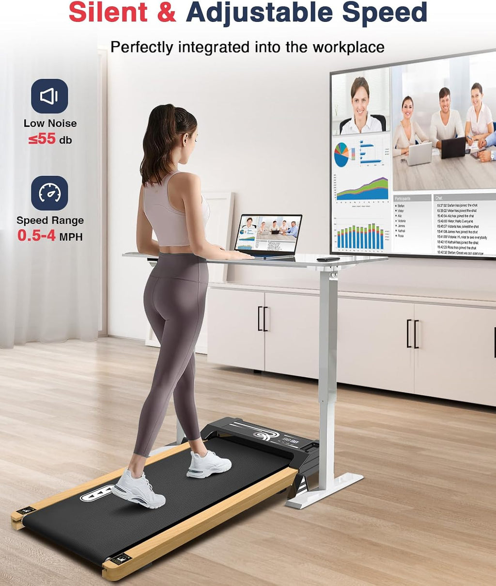 Wood Walking Pad with Incline Under Desk Treadmill S608539