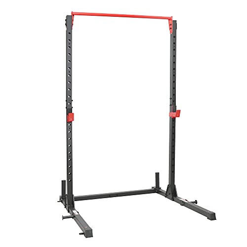 High Weight Capacity Power Cage and Squat Rack with J-Hooks, Adjustable Pull Up Bar S867