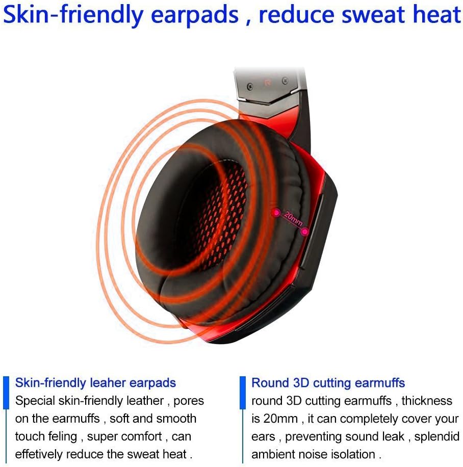 Comfortable 3.5mm Stereo Over-Ear Headphone Headband with LED Lighting E67221