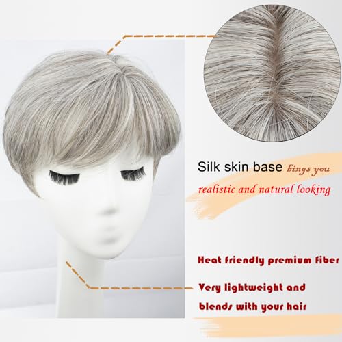 Blonde Synthetic Hair Topper for Women X724542