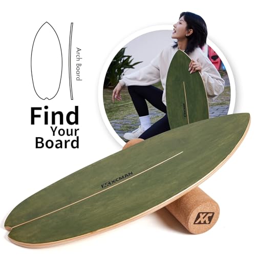 Non Slip Wooden Balance Board with Roller D89849