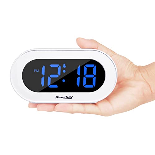 Small LED Digital Alarm Clock with Snooze (White) W720560