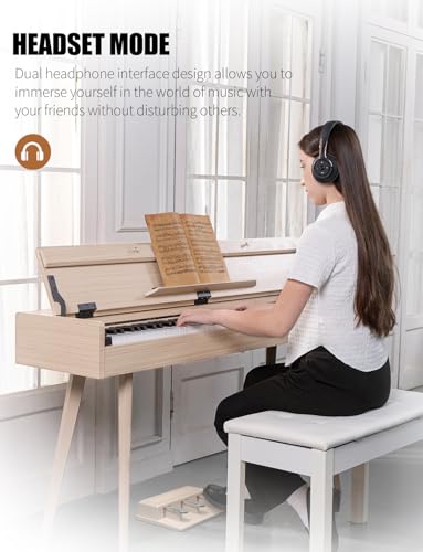 Weighted Digital Piano with Hammer-Action Keyboard O2532