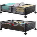 Under Bed Storage Containers with Wheels Metal Storage Containers -2PCK V580