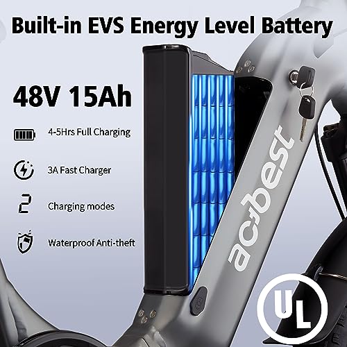 20" Fat Tire Step-Thru Electric Bike with 48V 15AH Removable Battery, 7-Speed Y45447