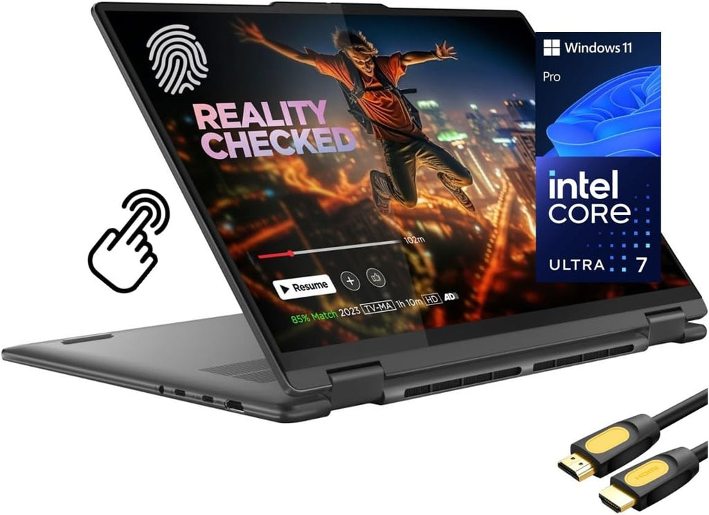16" 2K Touchscreen 2-in-1 Laptop, Core Ultra 7 155U, 16GB DDR5, 256GB NVMe SSD, Win 11 Pro M13185
