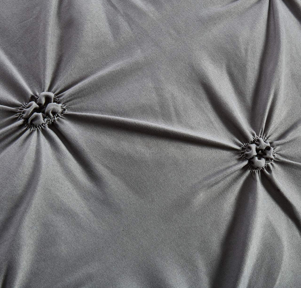 8 Piece Queen Grey Reversible Comforter Set B40199