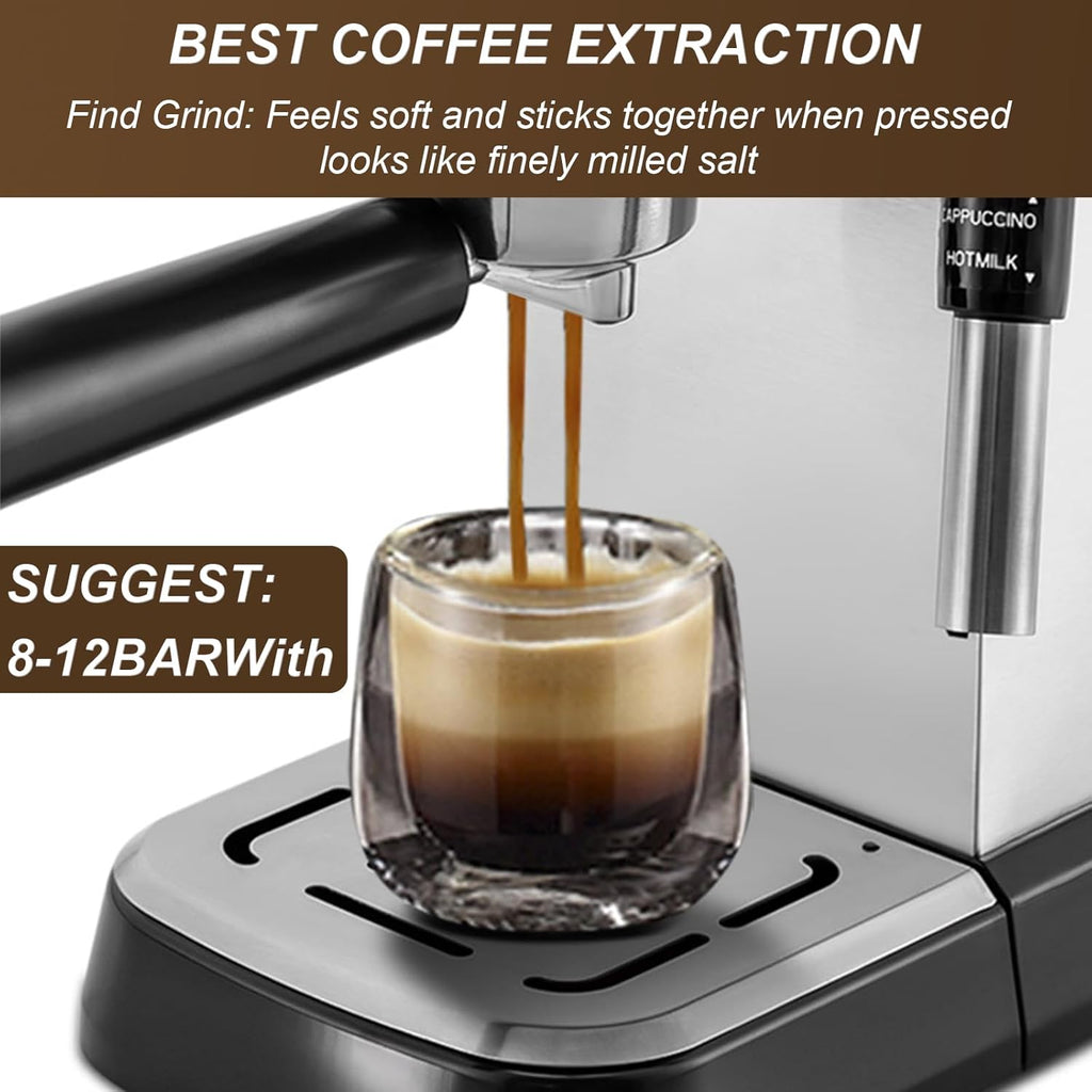15 Bar Espresso Machine with Milk Frother Steamer H222