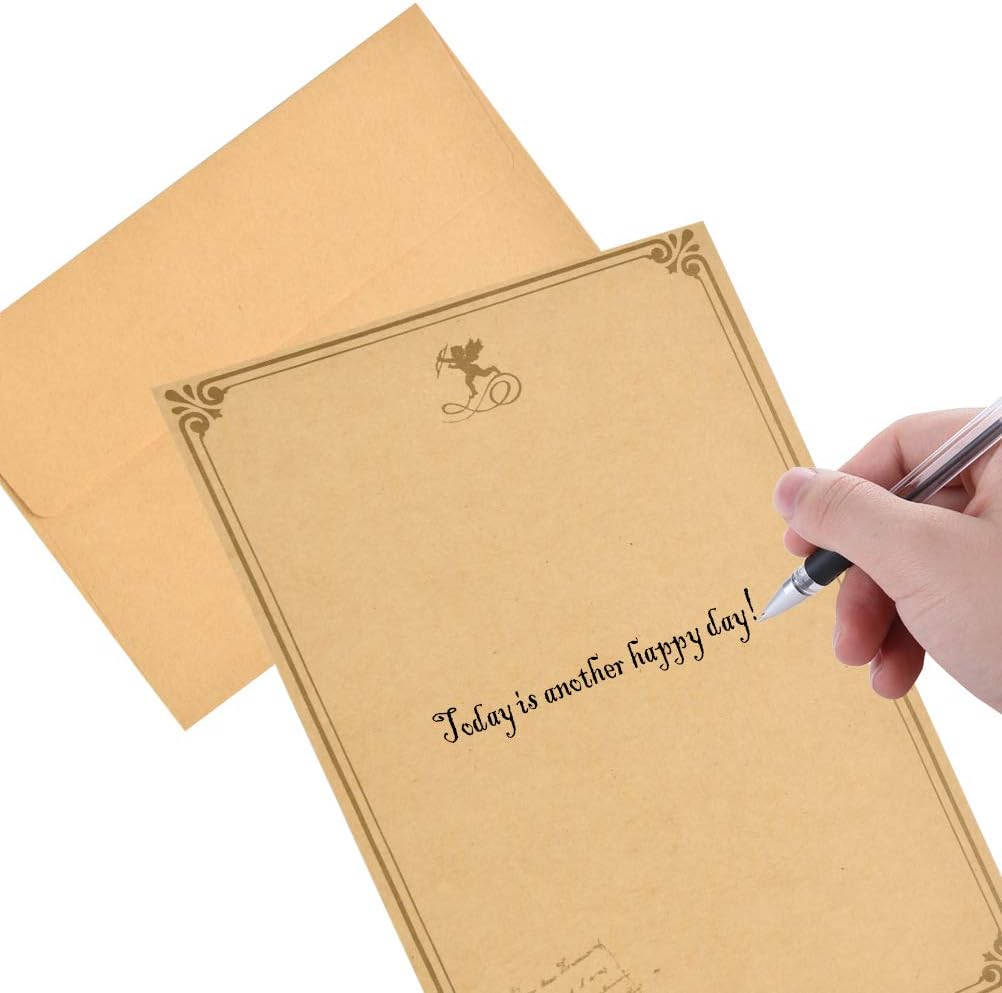 96 Sheets Vintage Stationary Paper and Envelopes Set W558273