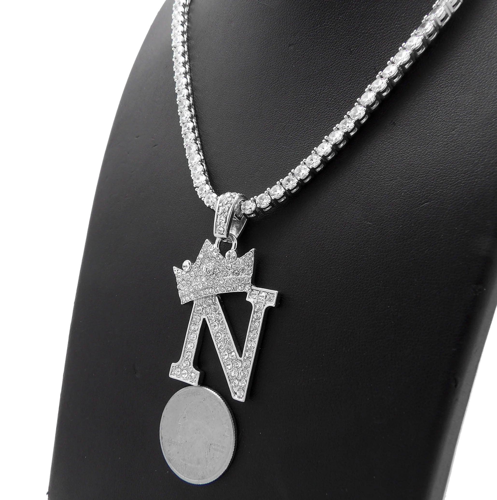 Silver Ice CZ Tennis Chain Necklace C366118