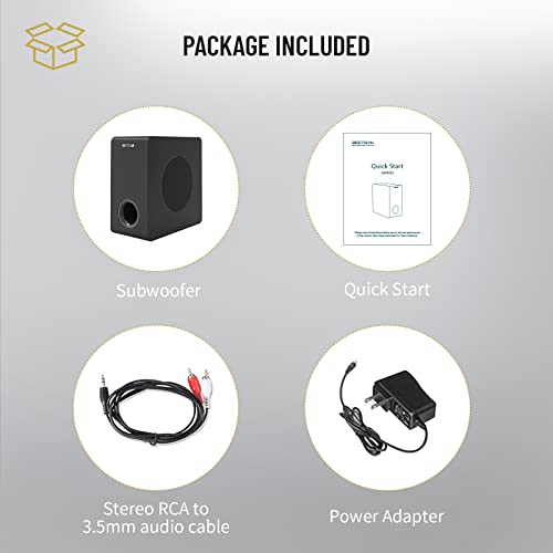 6.5" Active Powered Subwoofer in Black Y8348