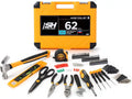 62-Piece Tool Set with Screwdriver Handle, 33 Bits, Pliers, Tape Measure, Torpedo Level, Hammer, Scissors, Wrench, Reinforced Case C429067