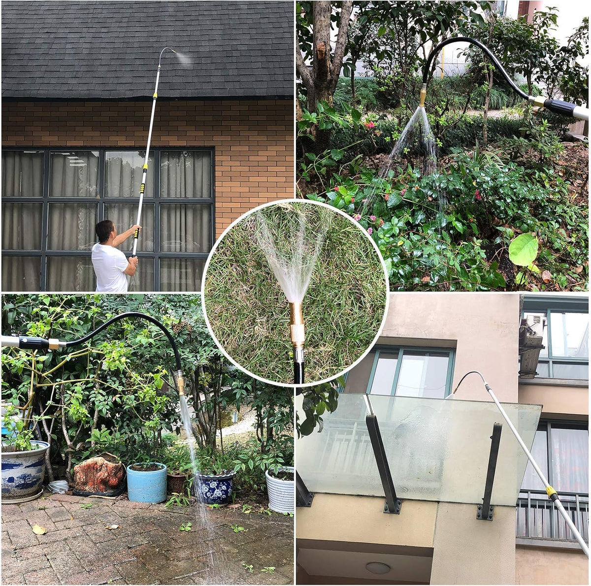 12FT Telescoping Gutter Cleaning Wand Kit Pack of 2 T5237