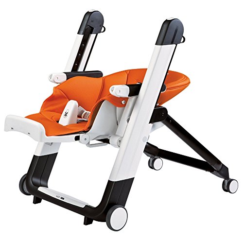 Folding High Chair & Recliner, Height Adjustable, Ambiance Brown (White) U1900