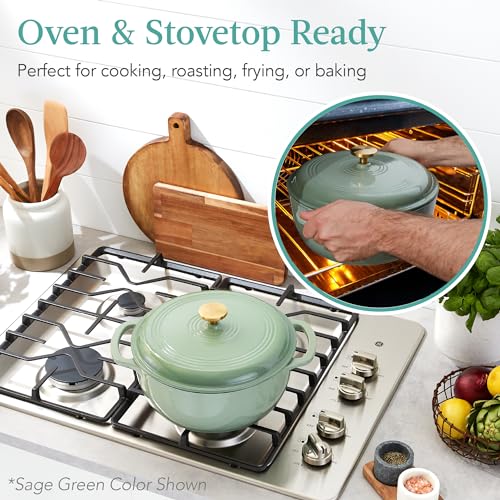 6 Quart Enamel Cast-Iron Round Dutch Oven V283696