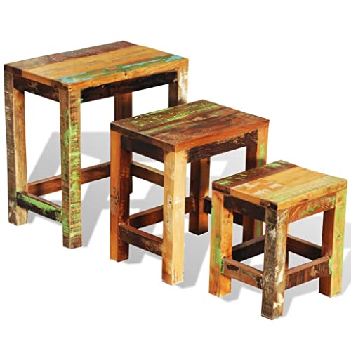 Nesting Table Set of 3 Wood I232921