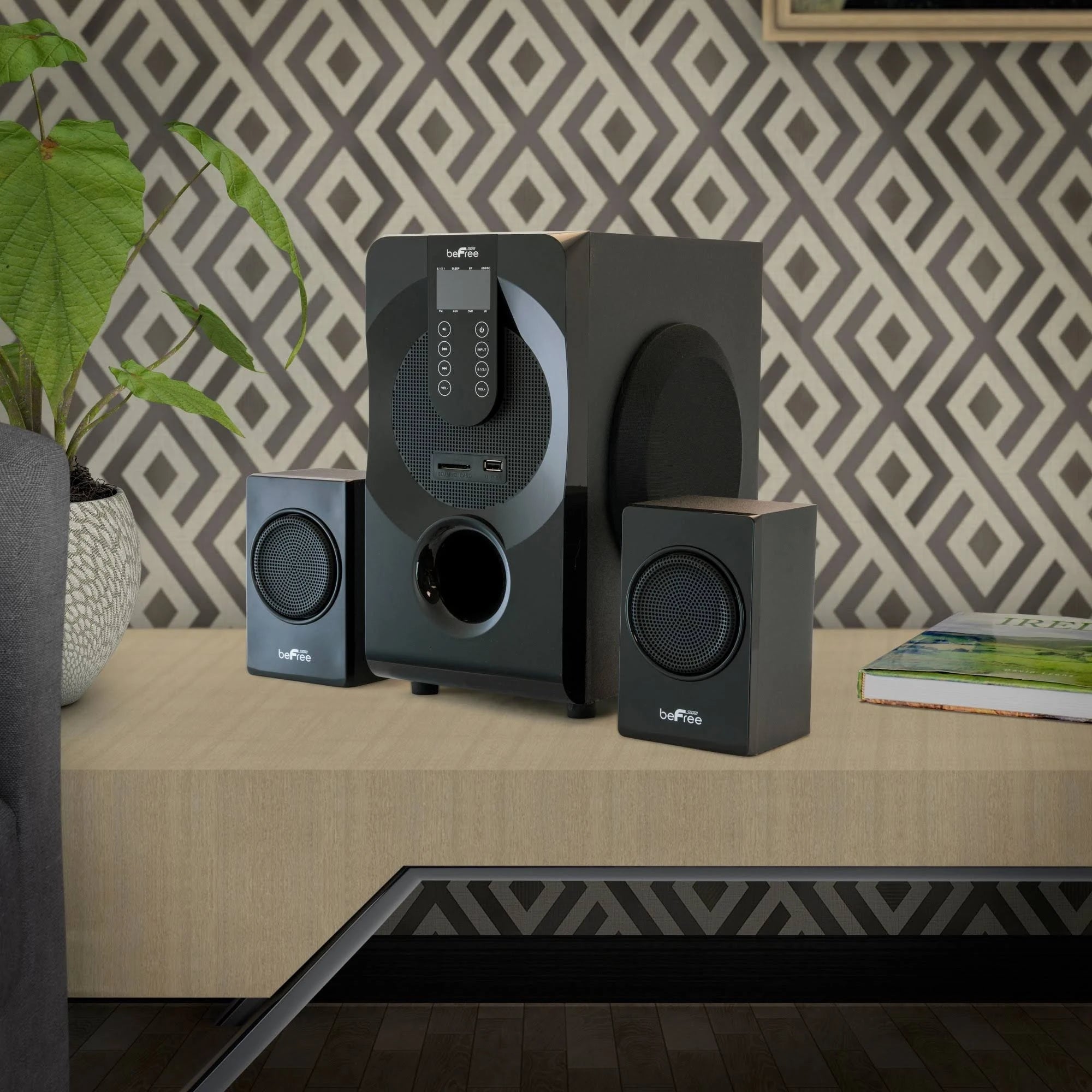 Black 5.1 Channel Bluetooth Surround Sound Speaker System S456