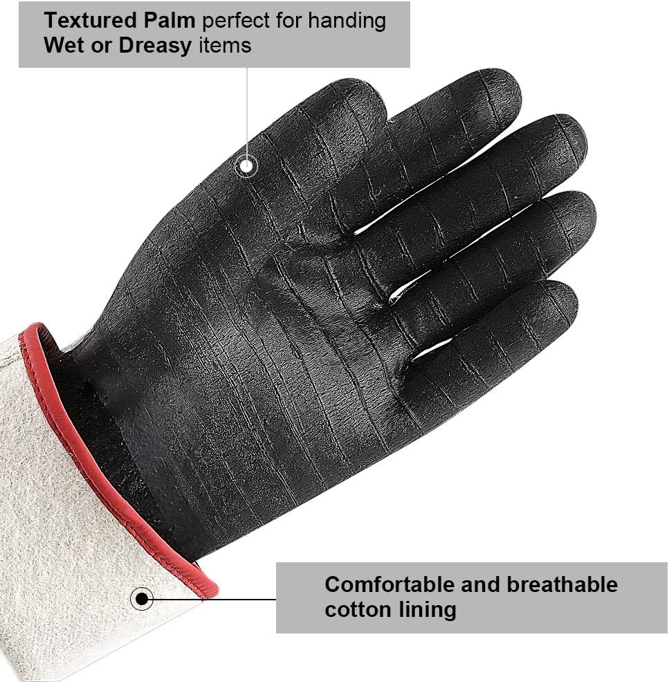 Extreme Heat Resistant Waterproof Long Sleeve Neoprene Coating Gloves 14-Inch U375