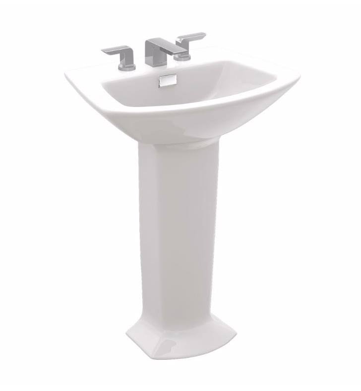 Colonial White Pedestal Lavatory with Single Faucet Hole C46683