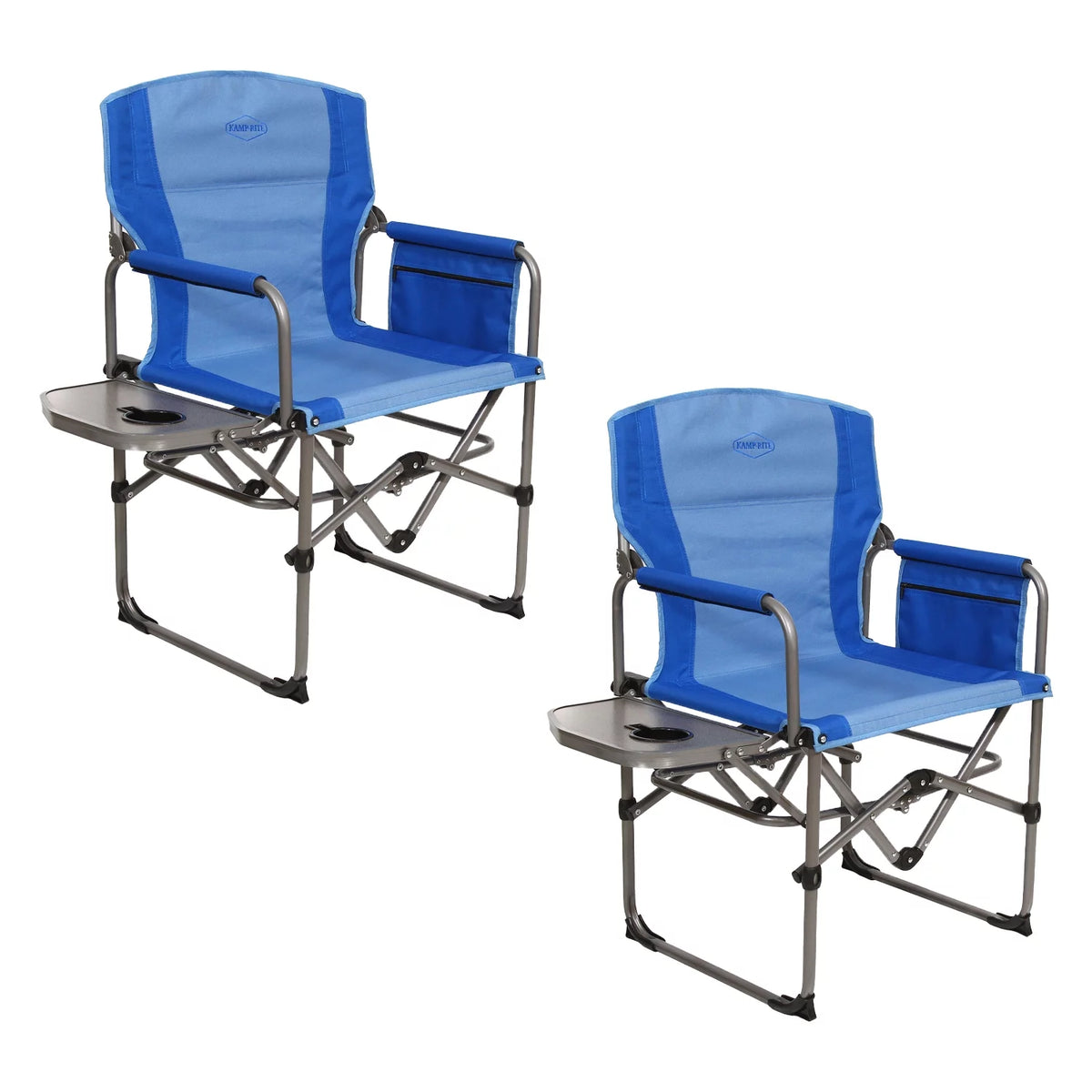 Outdoor Camping Folding Director's Chair with Side Table O4386