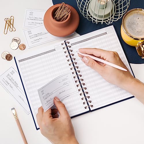 Black Spiral Hardcover Check Register V293385