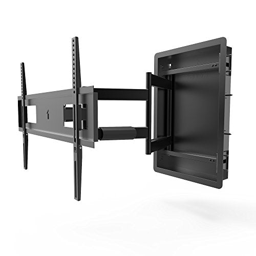 Black Recessed In-Wall Full Motion Articulating TV Mount for 32-inch to 55-inch TVs F876136