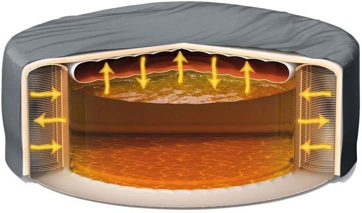 79" X 28" Inflatable Hot Tub Set with Cover, 4-Person Z45722