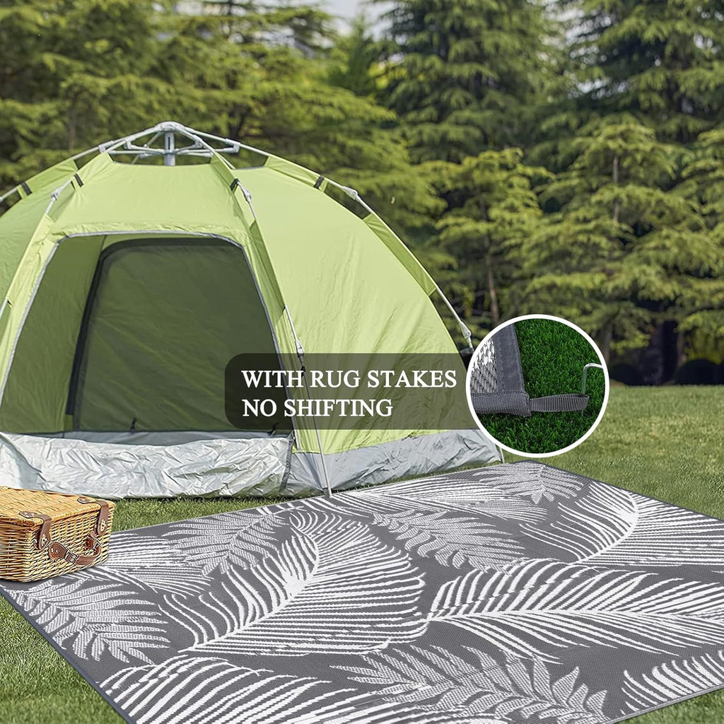6'x9' Waterproof Reversible Outdoor Plastic Straw Rug K6691